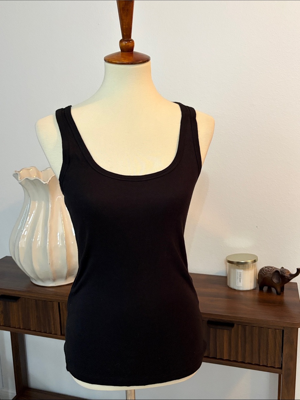 Splendid Black Scoop Neck Tank Top - Women's Slim Fit - Size Small